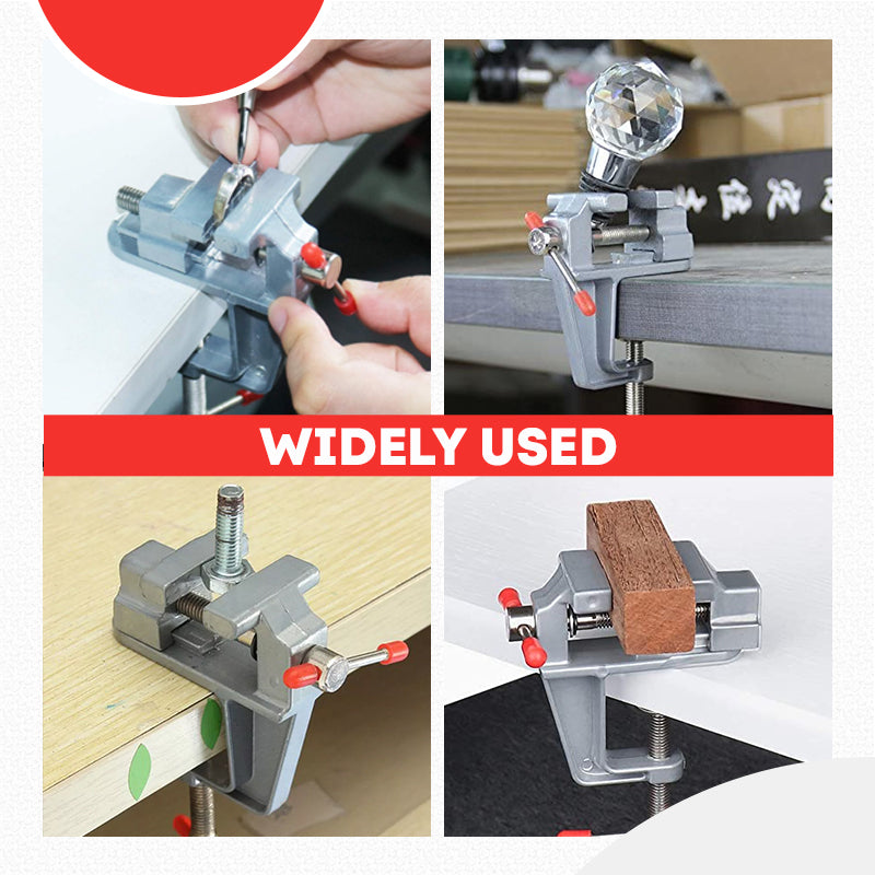 Mini tornillo de banco Pousbo® para banco de trabajo artesanal