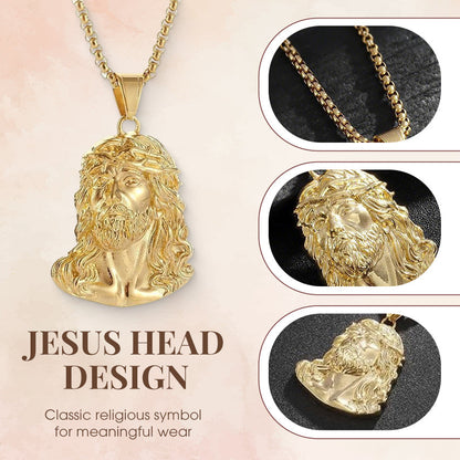 Collar con colgante del rostro de Jesús