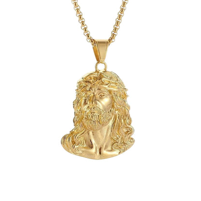 Collar con colgante del rostro de Jesús