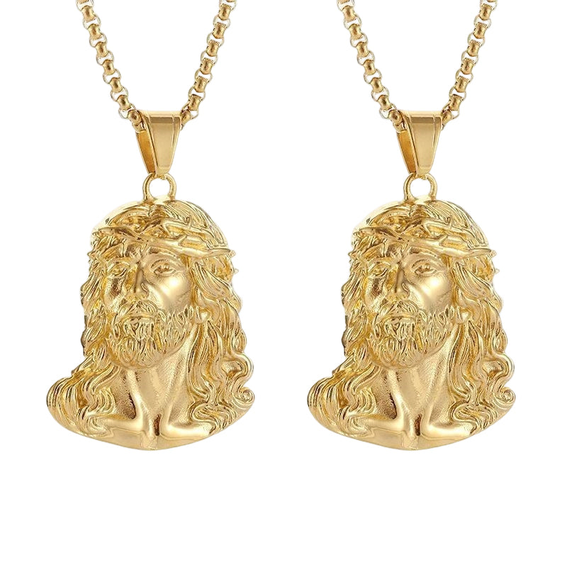Collar con colgante del rostro de Jesús