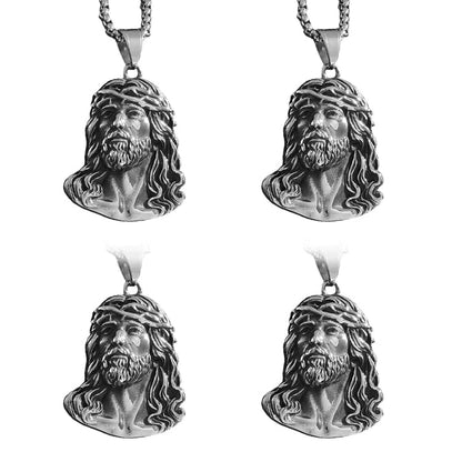 Collar con colgante del rostro de Jesús