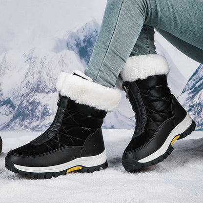 👢 69% DE DESCUENTO! ✨ Botas de Nieve para Mujer con Cremallera - Aislamiento Térmico y Suela Antideslizante para Climas Invernales Extremos ❄️🔒
