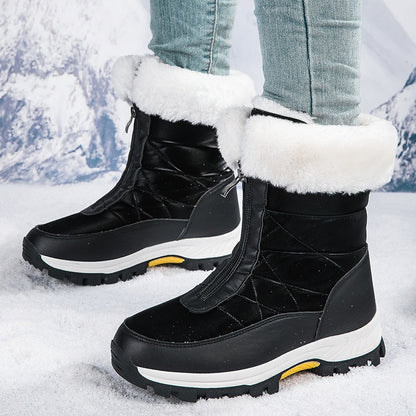 👢 69% DE DESCUENTO! ✨ Botas de Nieve para Mujer con Cremallera - Aislamiento Térmico y Suela Antideslizante para Climas Invernales Extremos ❄️🔒