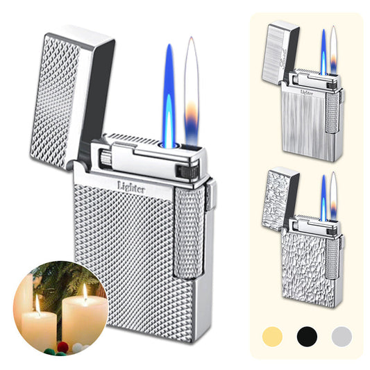 Encendedor con Doble Llama a la Moda y a Prueba de Viento