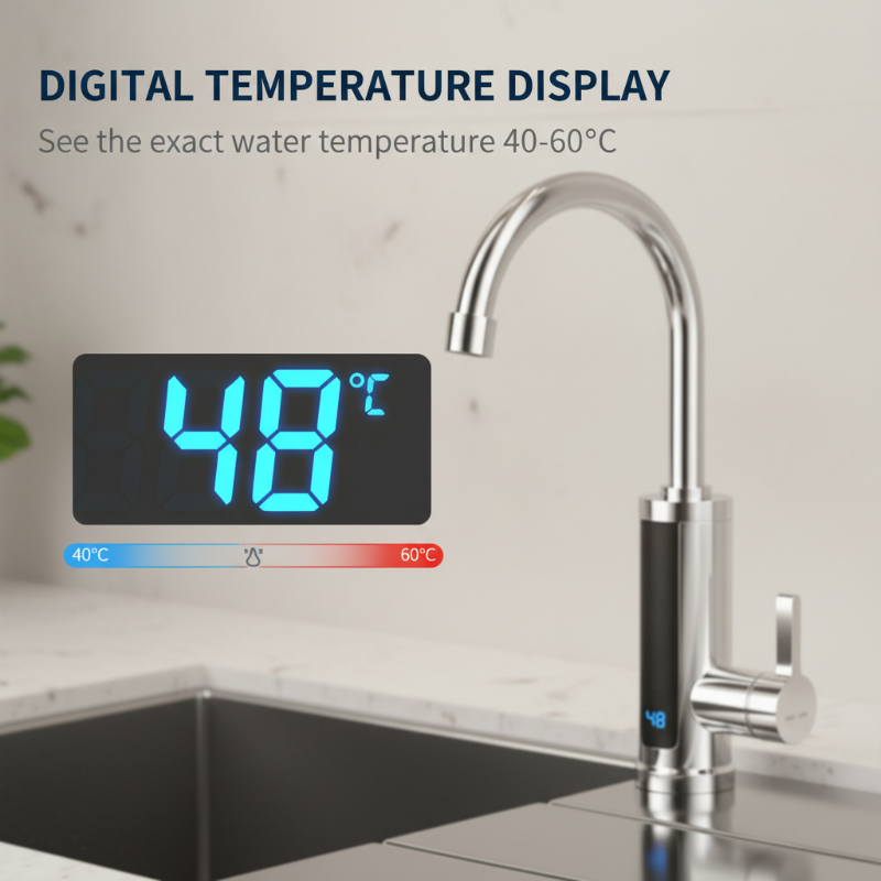 Grifo calentador de agua instantáneo sin tanque