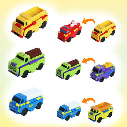 Set de 3 Coches de Juguete Reversibles