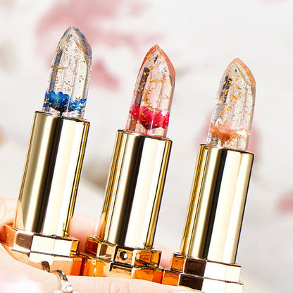 Labial Floral de Gel Hidratante y Duradero que Cambia de Color con la Temperatura