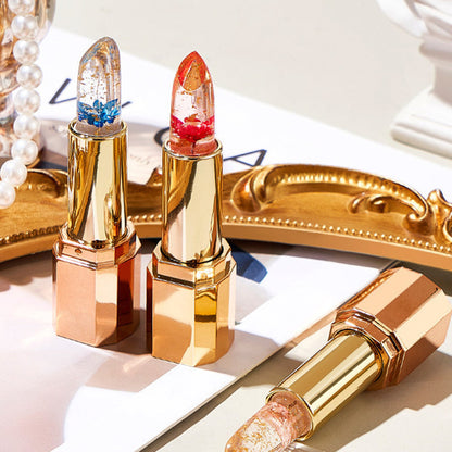 Labial Floral de Gel Hidratante y Duradero que Cambia de Color con la Temperatura