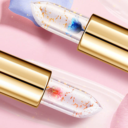 Labial Floral de Gel Hidratante y Duradero que Cambia de Color con la Temperatura