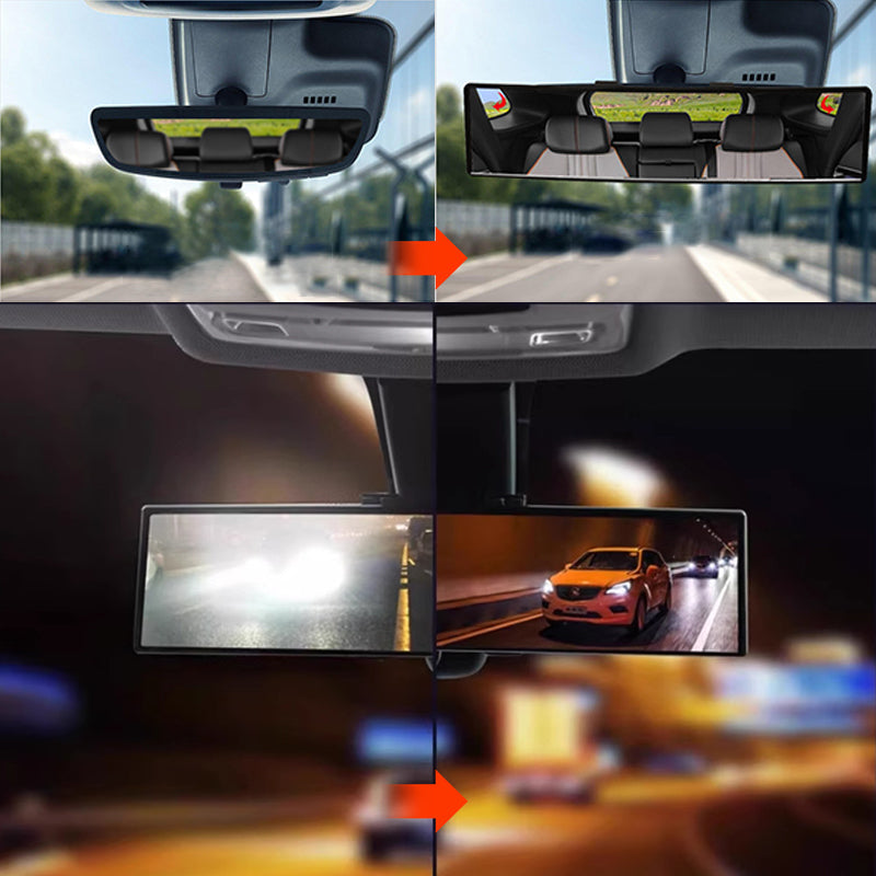 Espejo retrovisor curvado amplio para coche