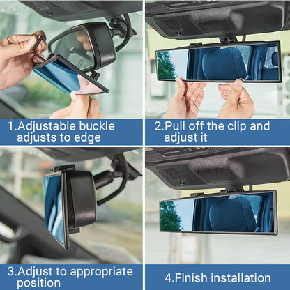 Espejo retrovisor curvado amplio para coche