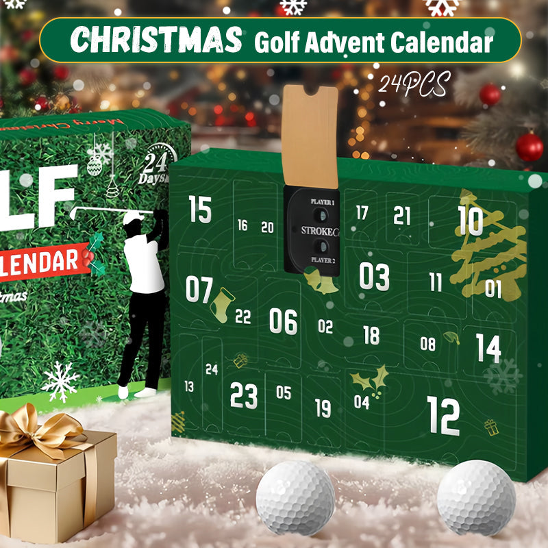 🎁Idea de regalo con descuento del 50%🔥Calendario de adviento de golf navideño de 24 piezas