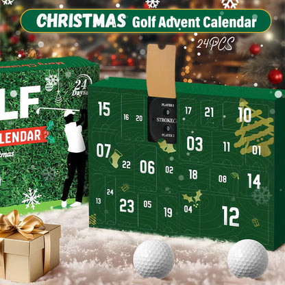 🎁Idea de regalo con descuento del 50%🔥Calendario de adviento de golf navideño de 24 piezas