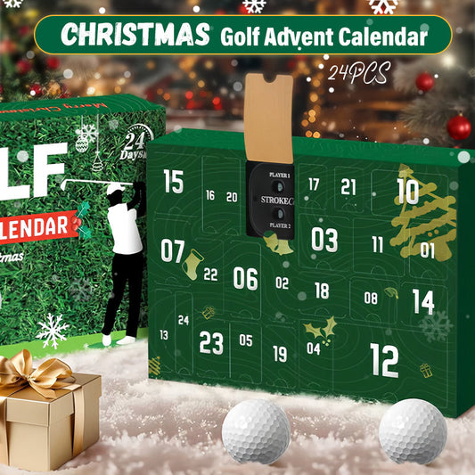 🎁Idea de regalo con descuento del 50%🔥Calendario de adviento de golf navideño de 24 piezas