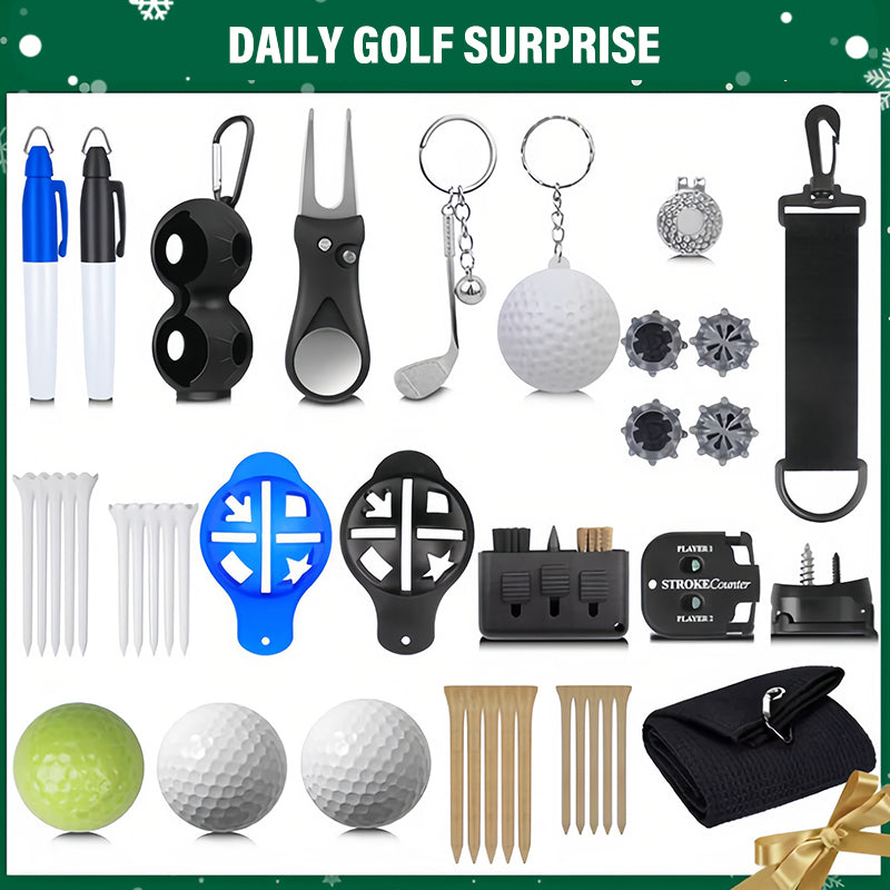 🎁Idea de regalo con descuento del 50%🔥Calendario de adviento de golf navideño de 24 piezas