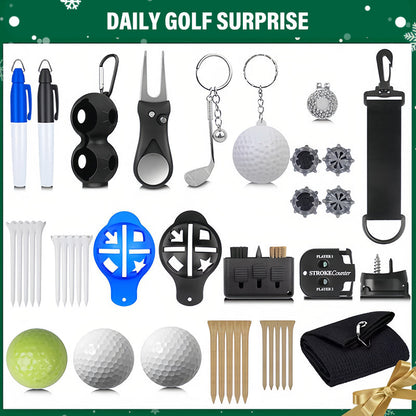 🎁Idea de regalo con descuento del 50%🔥Calendario de adviento de golf navideño de 24 piezas