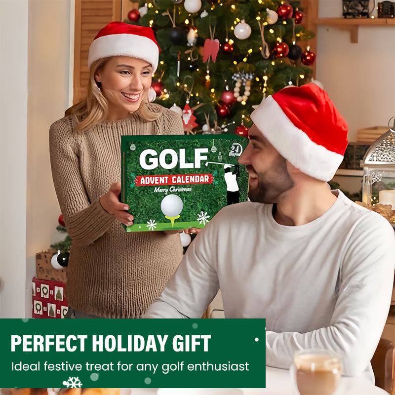 🎁Idea de regalo con descuento del 50%🔥Calendario de adviento de golf navideño de 24 piezas