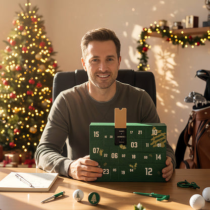 🎁Idea de regalo con descuento del 50%🔥Calendario de adviento de golf navideño de 24 piezas