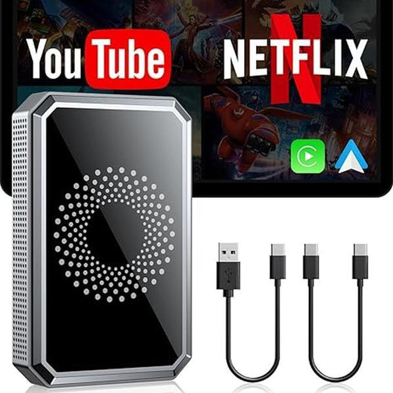 🔥【1° Más Vendido】😫 Sistema anticuado/cables/enredos? Adaptador pantalla coche 3 en 1 4K⚡ Plug-and-play+wireless!
