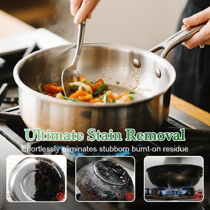 Pasta limpiadora potente para fondos de ollas