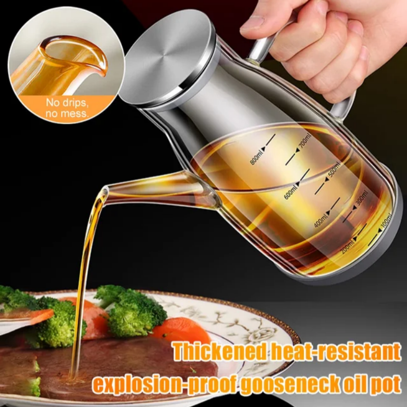 Botella dispensadora de aceite con boquilla antigoteo