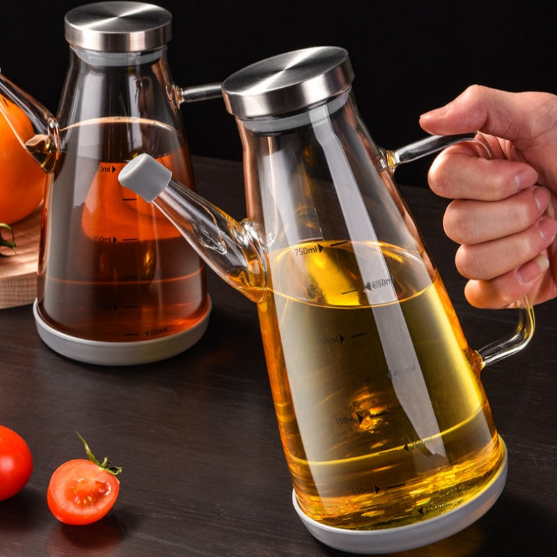 Botella dispensadora de aceite con boquilla antigoteo