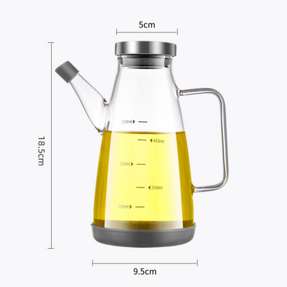 Botella dispensadora de aceite con boquilla antigoteo