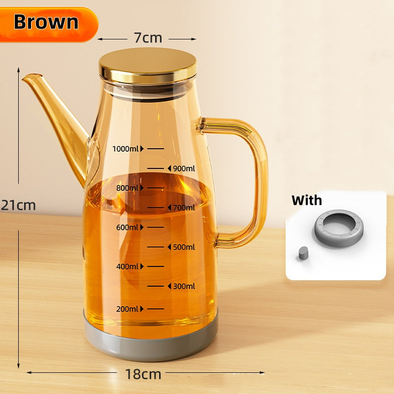 Botella dispensadora de aceite con boquilla antigoteo