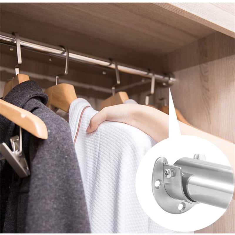 Soporte para Tubo de Clóset, Brida Abierta de Acero Inoxidable Reforzado Mintiml®