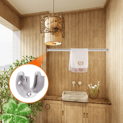 Soporte para Tubo de Clóset, Brida Abierta de Acero Inoxidable Reforzado Mintiml®