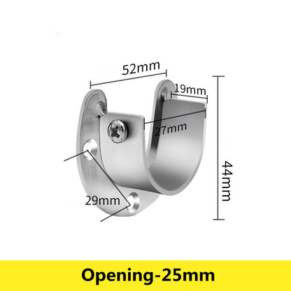Soporte para Tubo de Clóset, Brida Abierta de Acero Inoxidable Reforzado Mintiml®