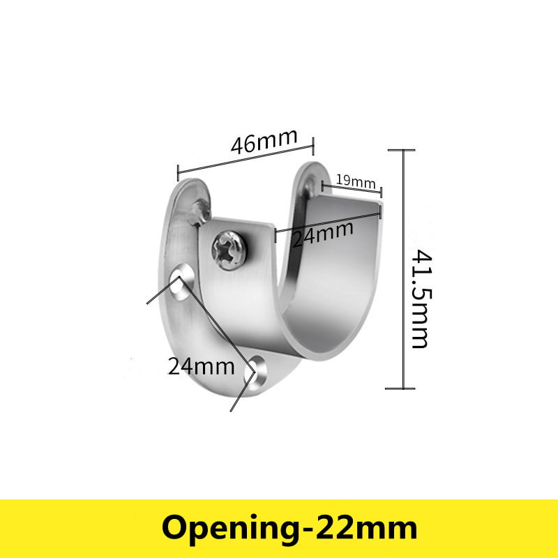 Soporte para Tubo de Clóset, Brida Abierta de Acero Inoxidable Reforzado Mintiml®