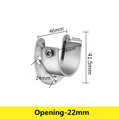 Soporte para Tubo de Clóset, Brida Abierta de Acero Inoxidable Reforzado Mintiml®