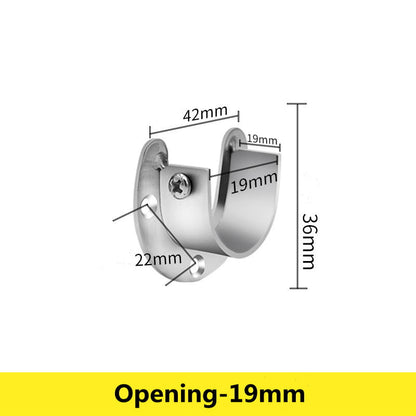 Soporte para Tubo de Clóset, Brida Abierta de Acero Inoxidable Reforzado Mintiml®