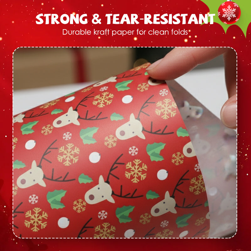 Vintage Christmas Kraft Paper for Gifts & Crafts