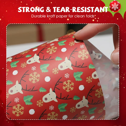 Vintage Christmas Kraft Paper for Gifts & Crafts