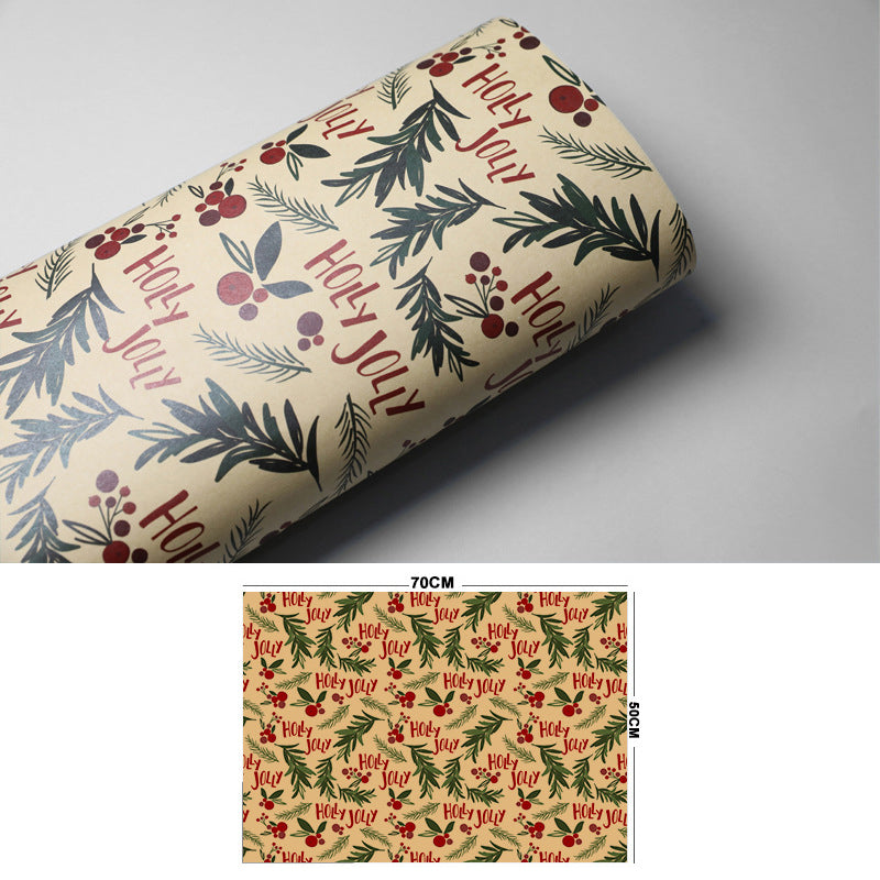 Vintage Christmas Kraft Paper for Gifts & Crafts
