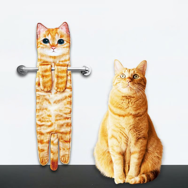 ⏳50 % de descuento por tiempo limitado⏰Toalla de mano con gatos adorables😺🐾