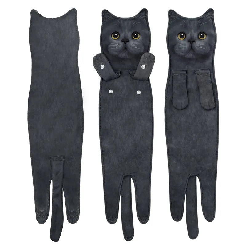 ⏳50 % de descuento por tiempo limitado⏰Toalla de mano con gatos adorables😺🐾