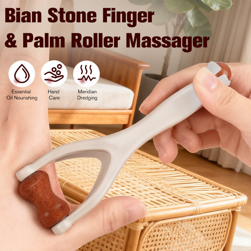Masajeador con rodillo para dedos y palmas de Bian Stone