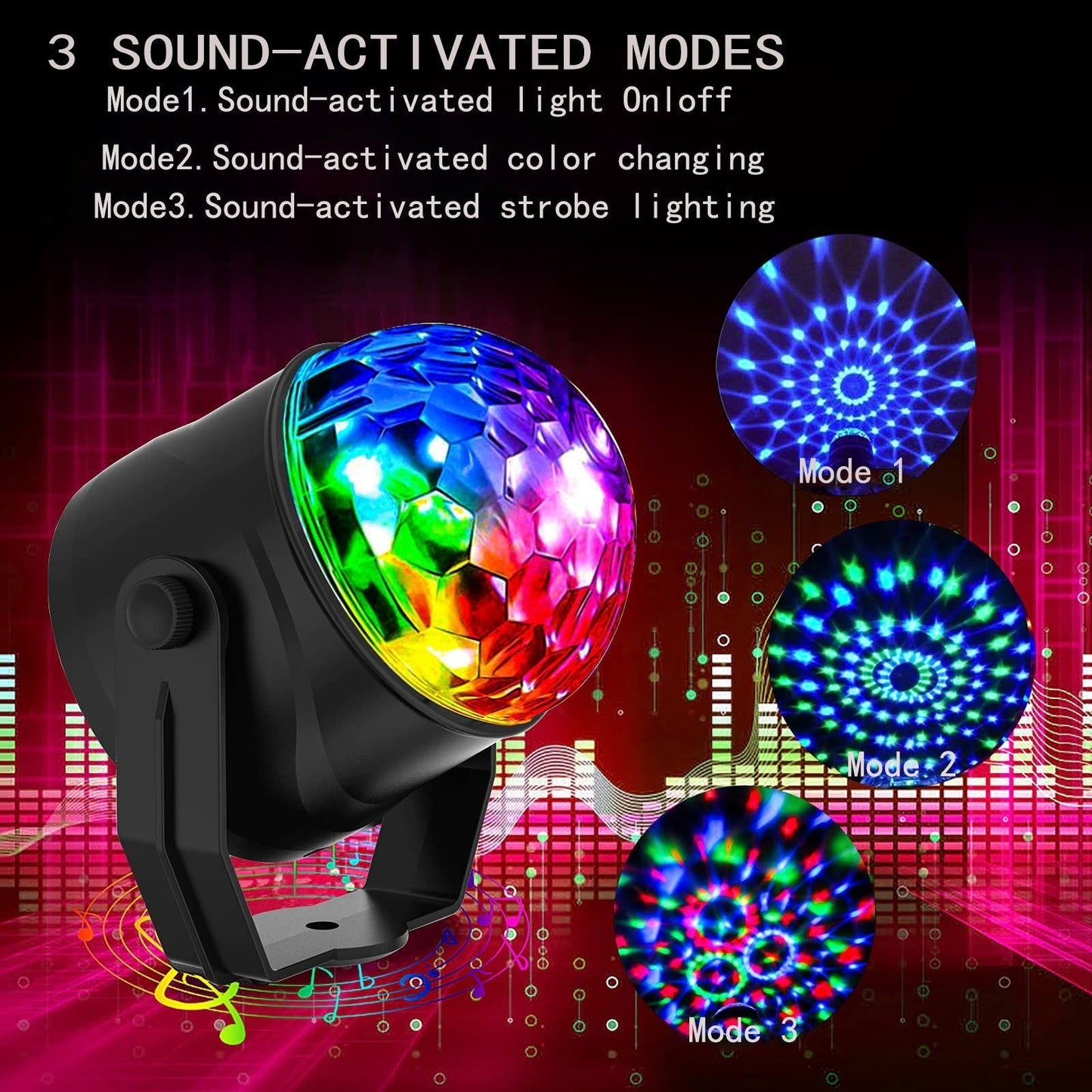 Bola de discoteca Colorida Bola mágica giratoria luminosa