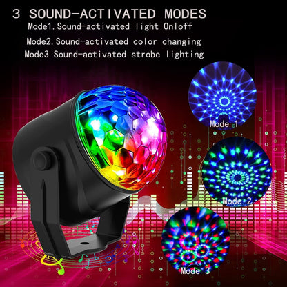 Bola de discoteca Colorida Bola mágica giratoria luminosa