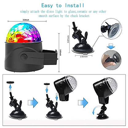 Bola de discoteca Colorida Bola mágica giratoria luminosa