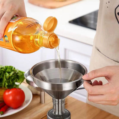 Embudo de Acero Inoxidable con Filtro