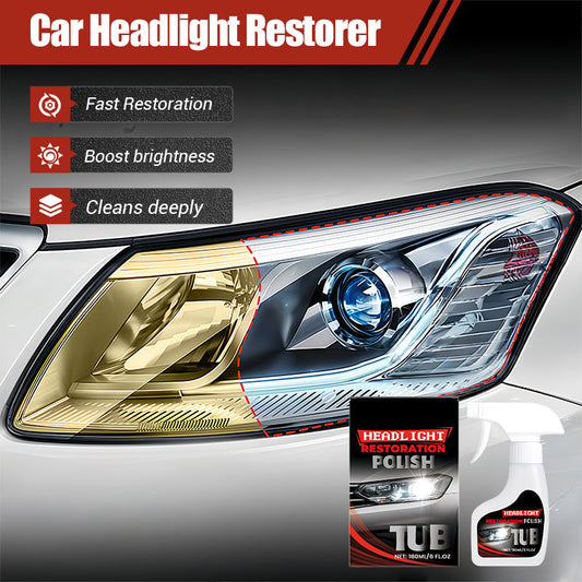 Restaurador profesional de faros de coche con esponja