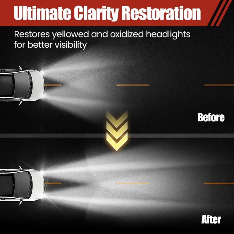 Restaurador profesional de faros de coche con esponja