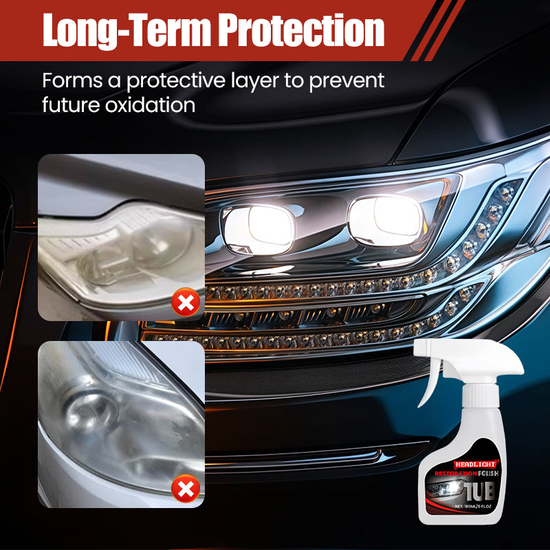 Restaurador profesional de faros de coche con esponja