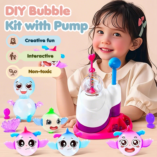 Kit de pompas de jabón con bomba para niños