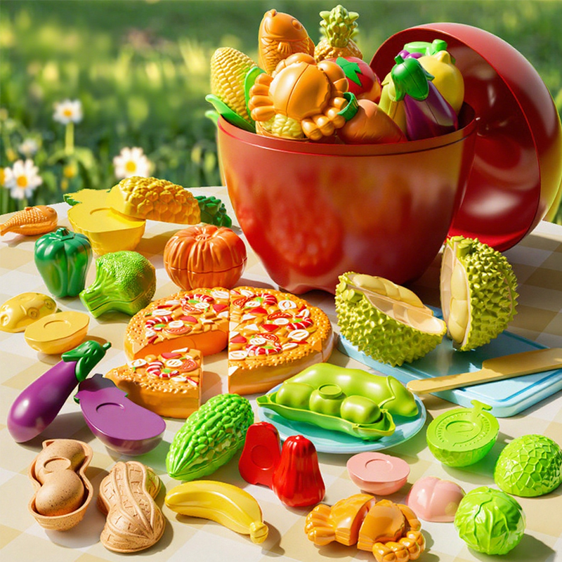 Juguetes de comida de juguete para simular cortar para niños