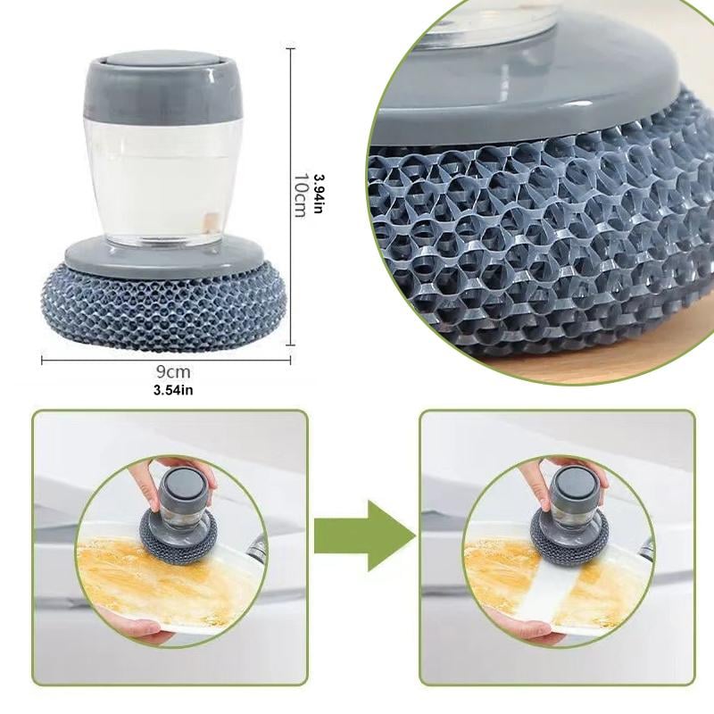 🎁Oferta especial 49 % de descuento⏳Dispensador de jabón para cocina con cepillo de mano